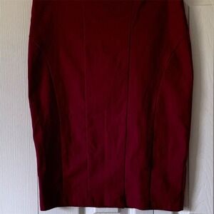 Papaya‎ Women's Red Pencil Skirt Size L Knee Length Casual Stretchy